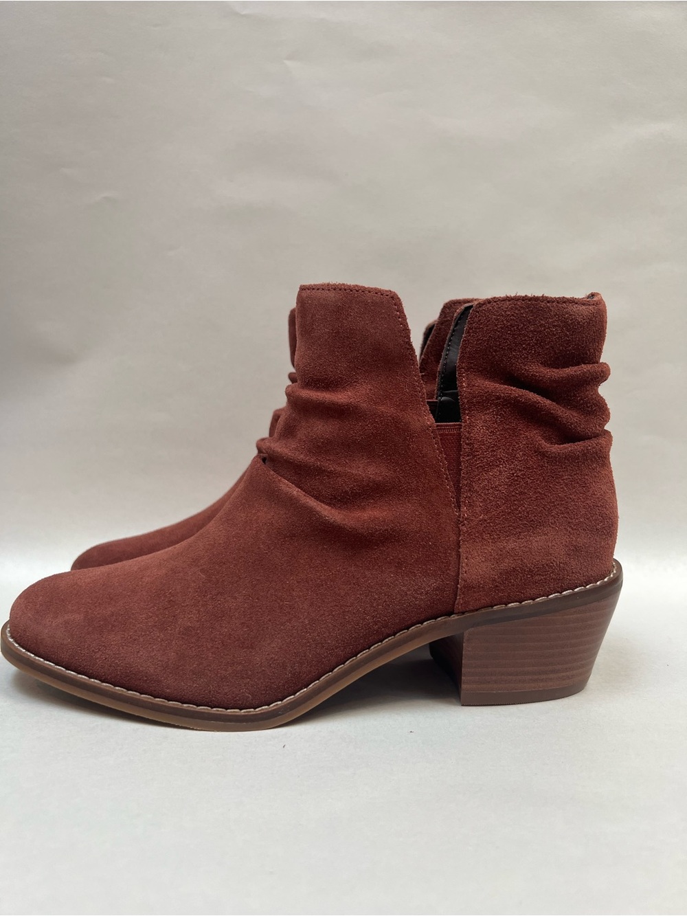 Cole Haan Womens Alayna Slouch Bootie Ankle Boot Brown Rust Suede Size 5